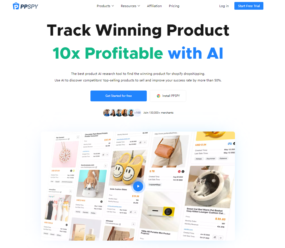 ppspy - dropshipping app for shopify